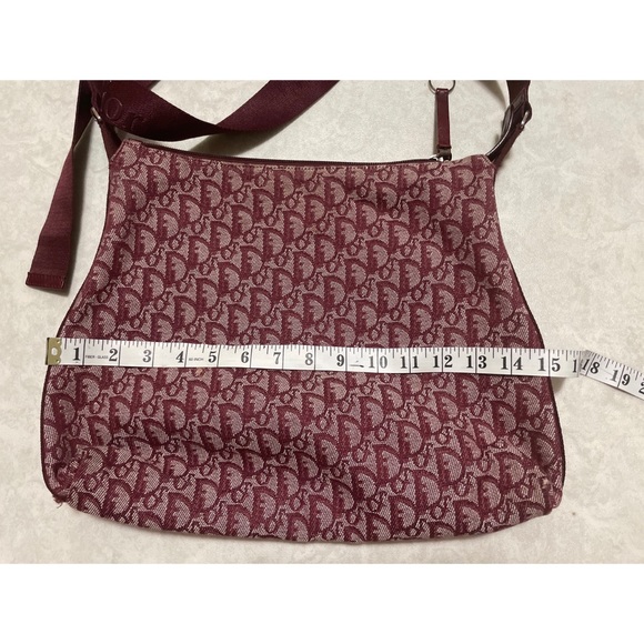Christian Dior Burgundy Monogram Trotter Messenger Bag - Picture 15 of 16